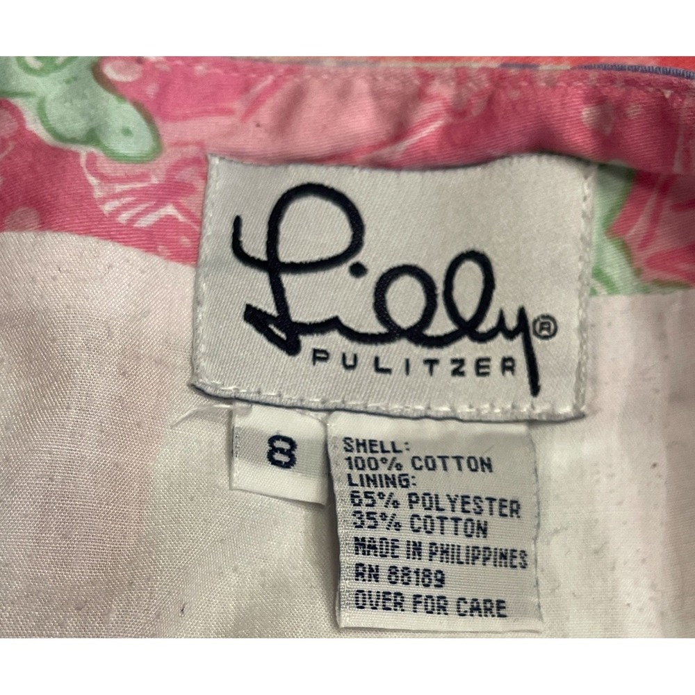 Vintage Lilly Pulitzer Lined Patchwork Floral Ski… - image 5